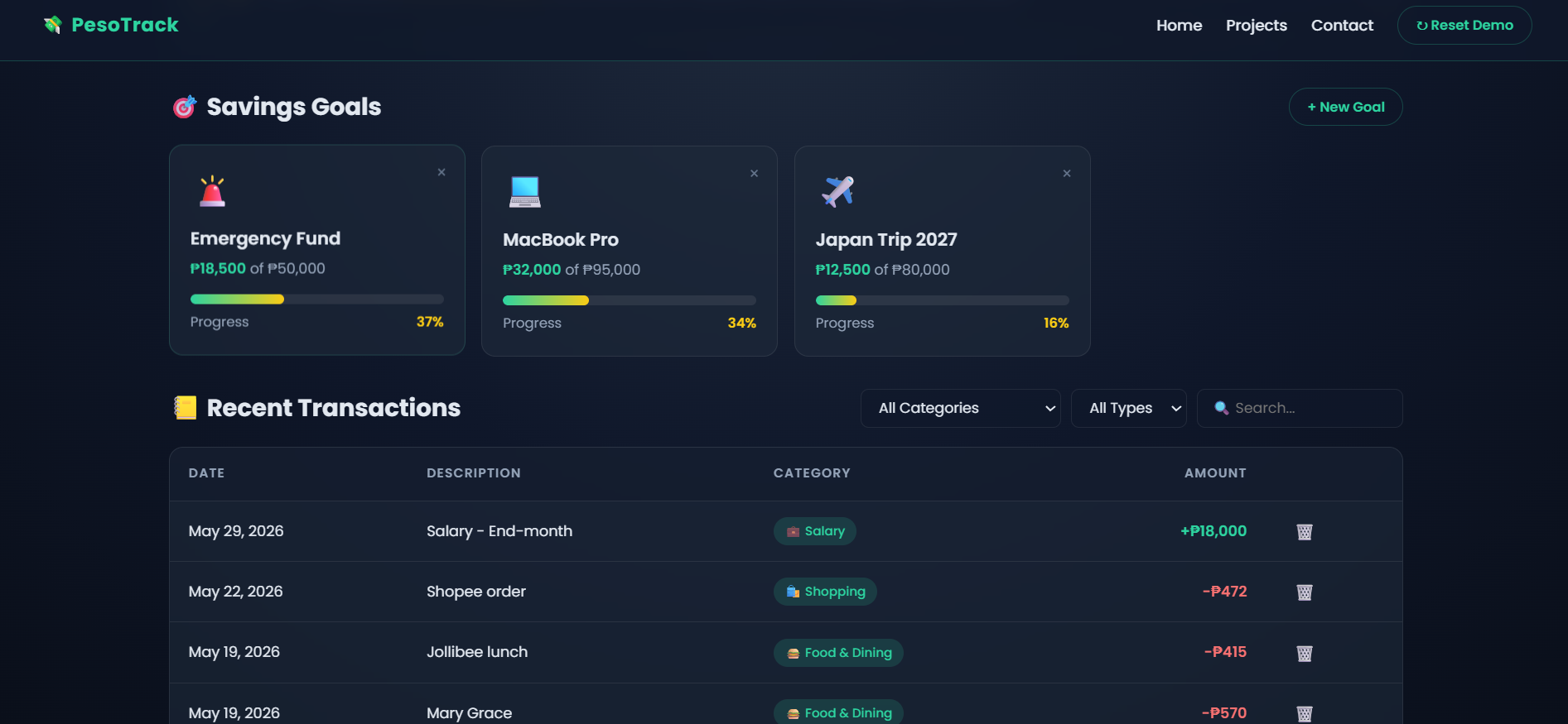 PesoTrack Screenshot 3